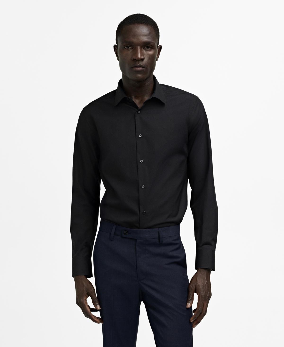 Mango Mens Slim-Fit Cotton Poplin Suit Shirt Product Image