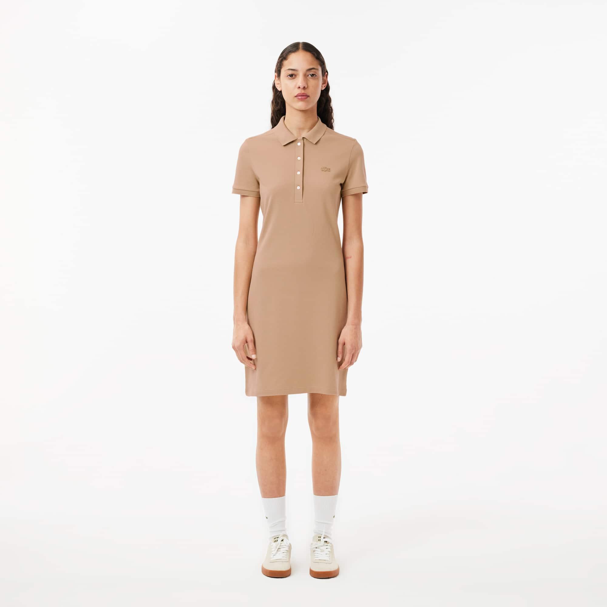 Women's Slim Fit Stretch Mini Piqué Polo Dress Product Image