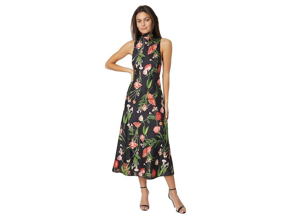 Ted Baker London Connihh Floral Cowl Neck Sleeveless Satin Midi Dress Product Image