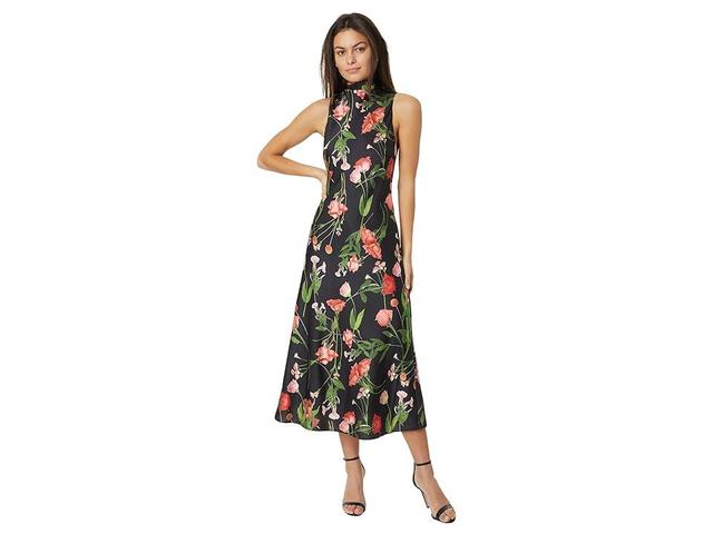 Ted Baker London Connihh Floral Cowl Neck Sleeveless Satin Midi Dress Product Image