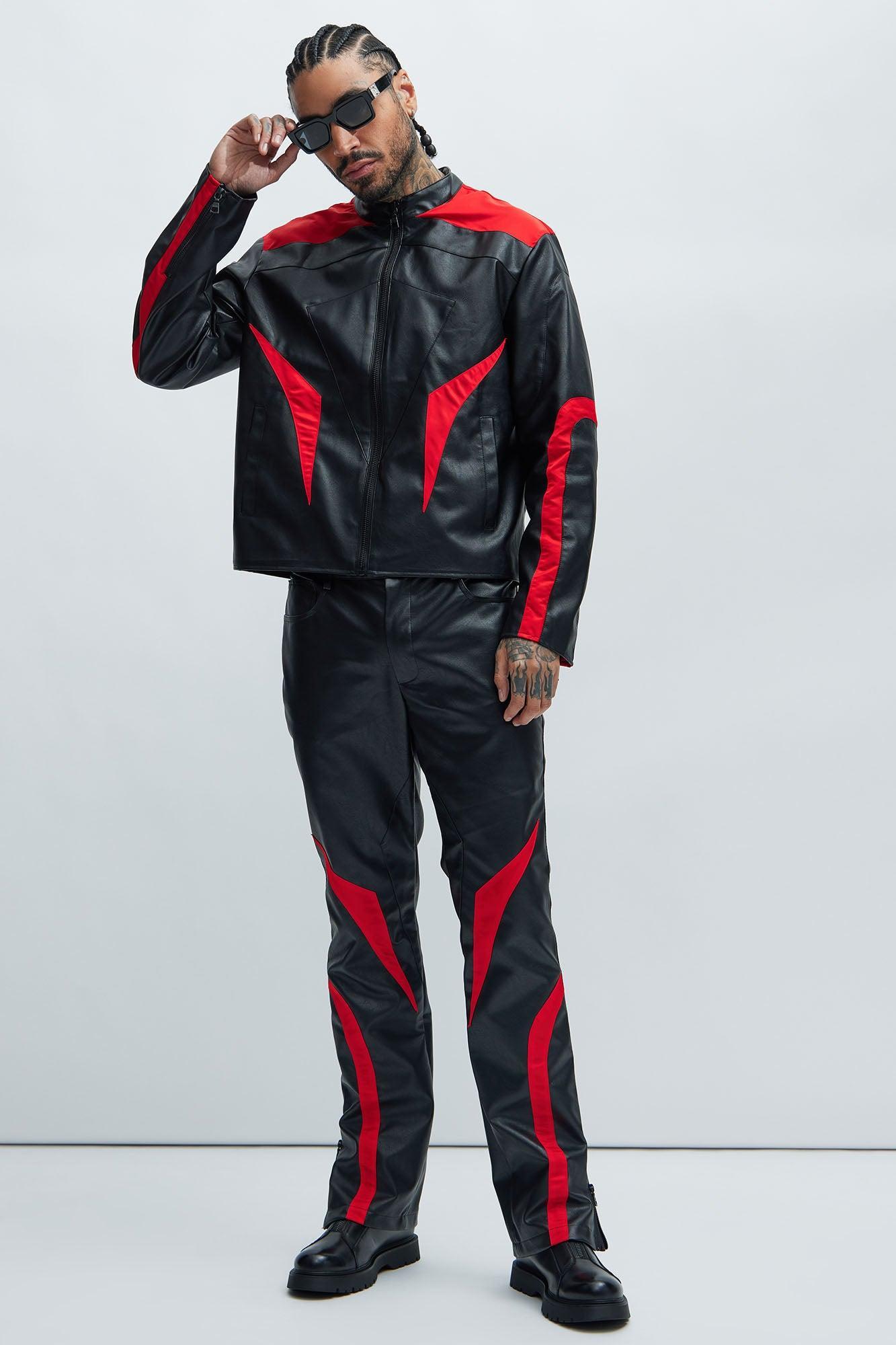 Sydney Moto Jacket - Black/Red Product Image