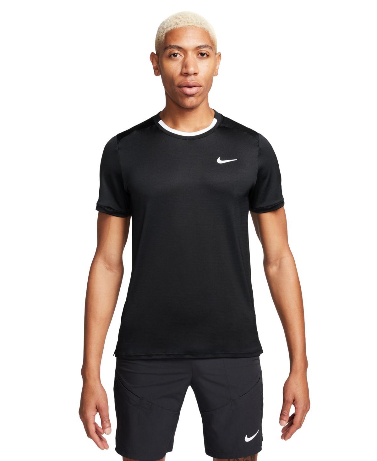 Nike Mens Advantage Dri-fit Logo Tennis T-Shirt - Obsidian Product Image