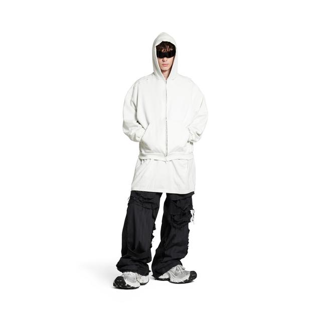 Men's Not Been Done Zip-up Hoodie Medium Fit in Off White Product Image