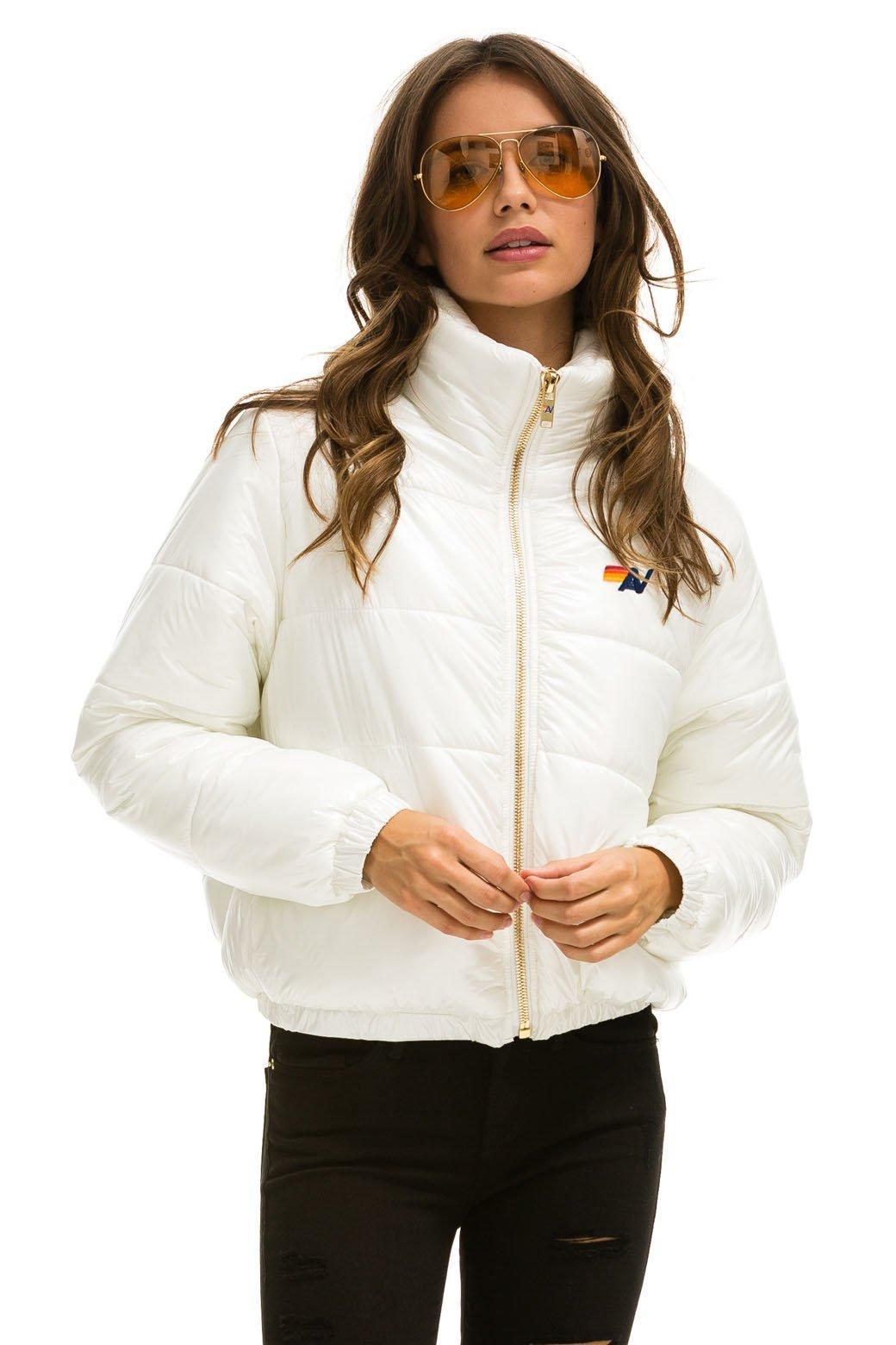 BOLT LUXE APRES PUFFER JACKET - GLOSSY WHITE Female Product Image