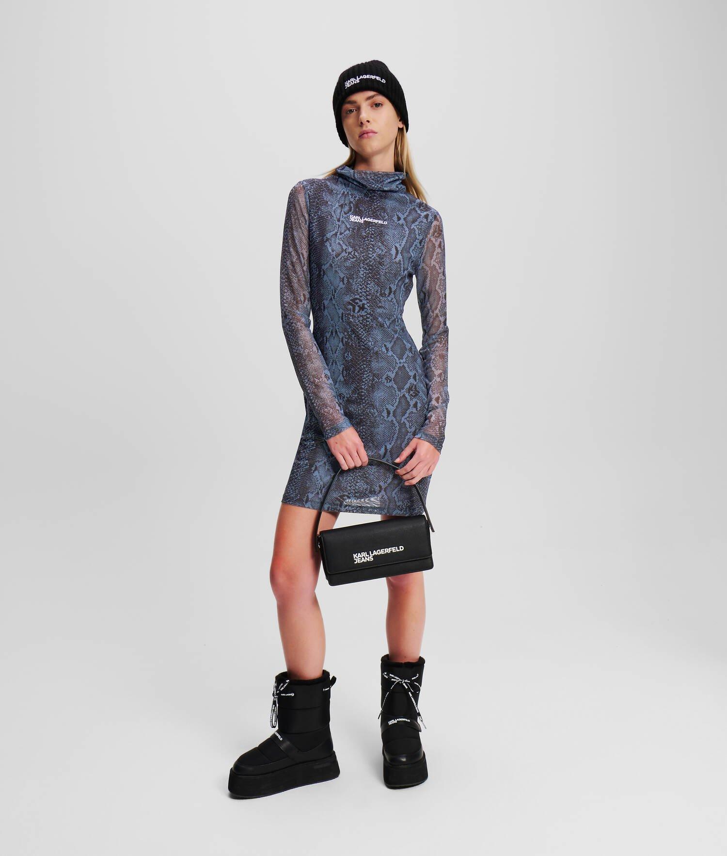 KLJ SNAKE-PRINT MESH DRESS Product Image