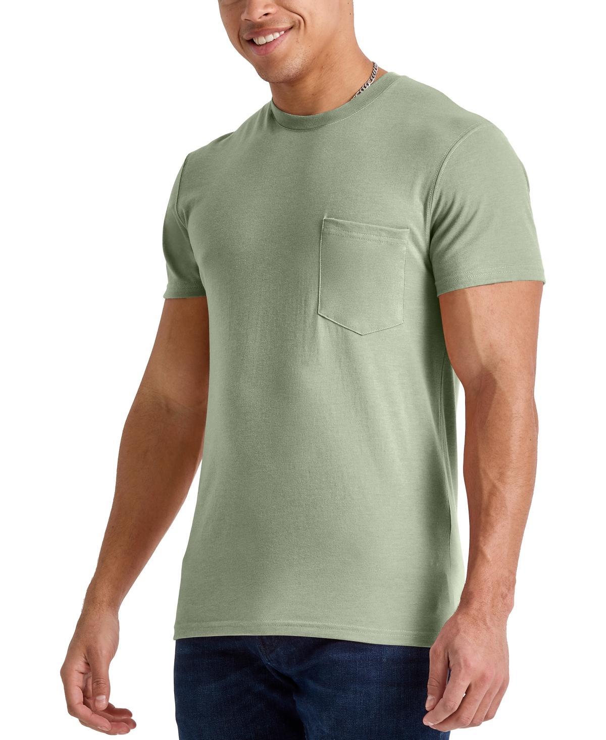 Mens Hanes Originals Cotton Short Sleeve Pocket T-shirt Product Image