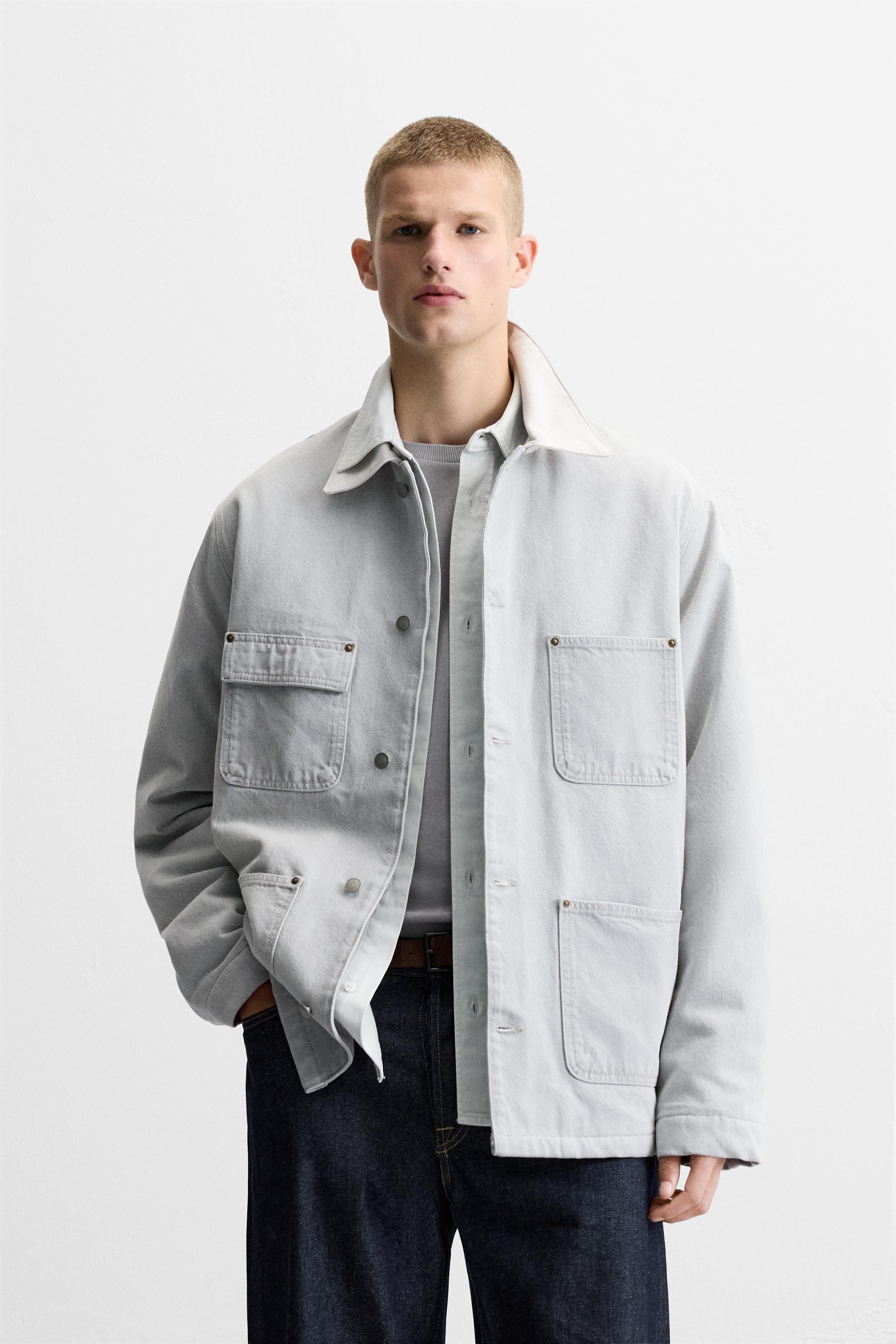 CONTRASTING COLLAR DENIM JACKET LIMITED EDITION Product Image