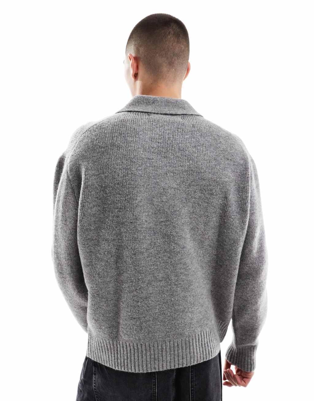 Bershka oversized sweater in gray Product Image