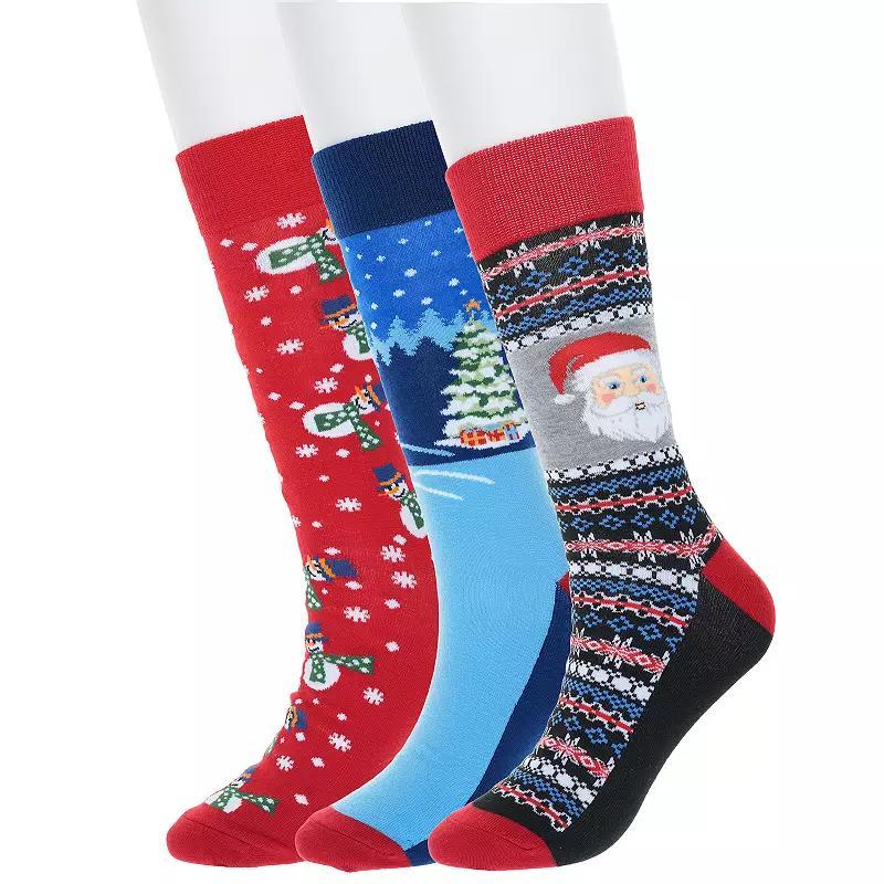 Mens 3-Pair Pack Holiday Novelty Socks Product Image