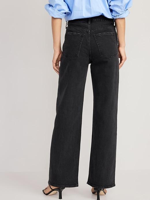 Extra High-Waisted Sky-Hi Wide-Leg Jeans Product Image