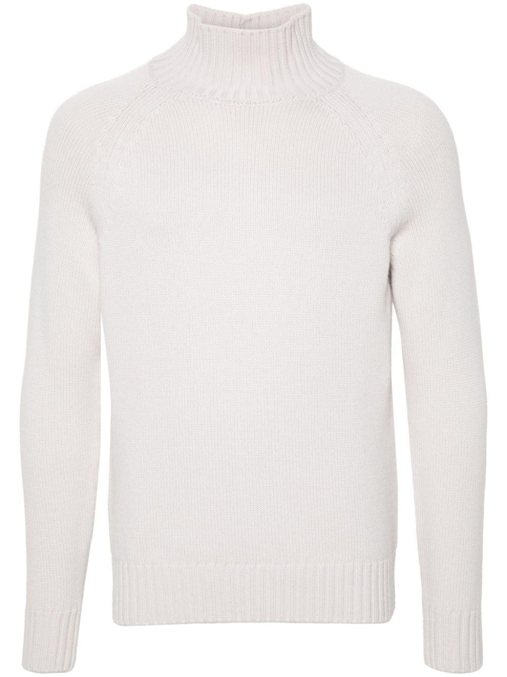 Wool Sweater In White Product Image