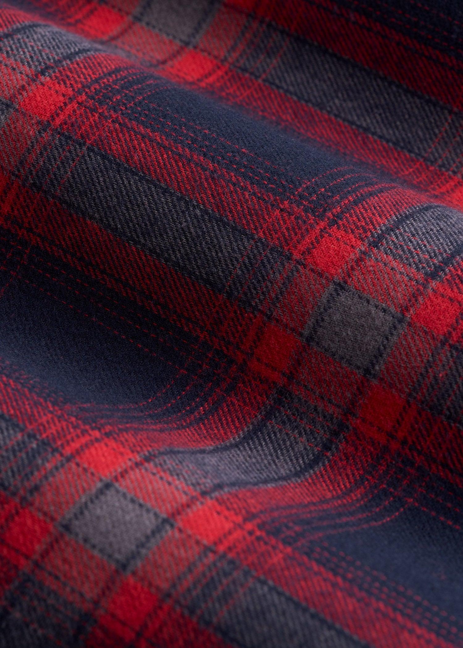 Plaid Pajama Pants for Tall Men in Grey and Red Tartan Product Image