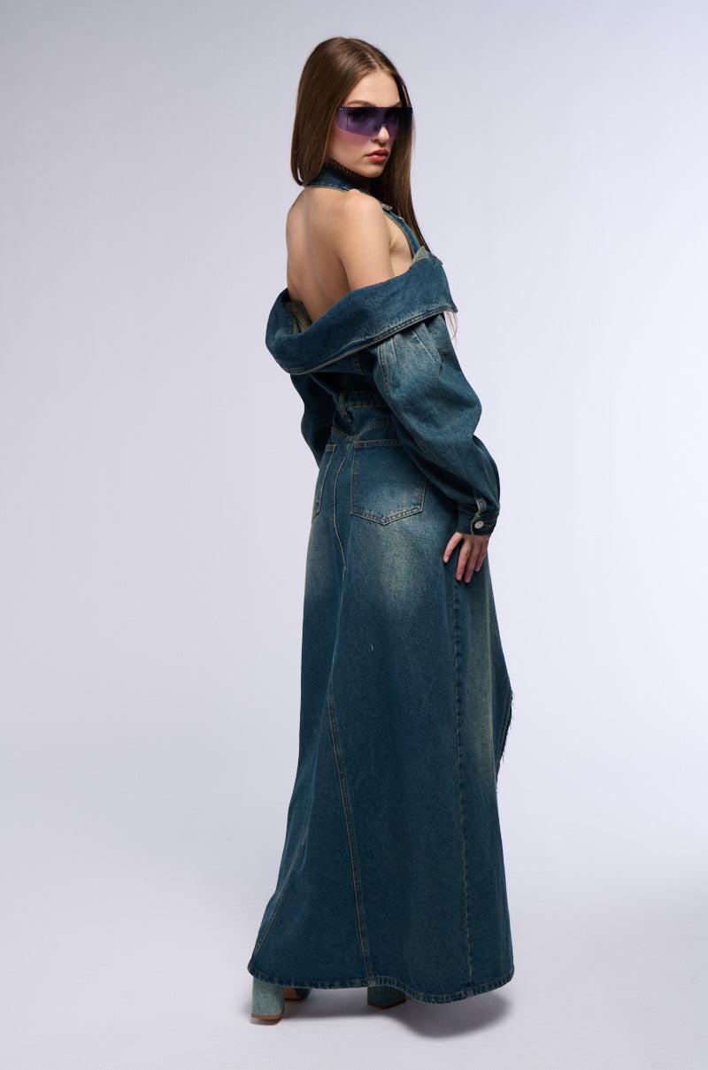 MARIAH DENIM MAXI DRESS Product Image