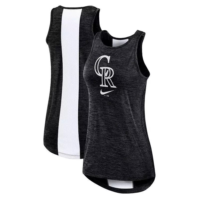 Womens Nike Black Colorado Rockies Right Mix High Neck Tank Top Product Image