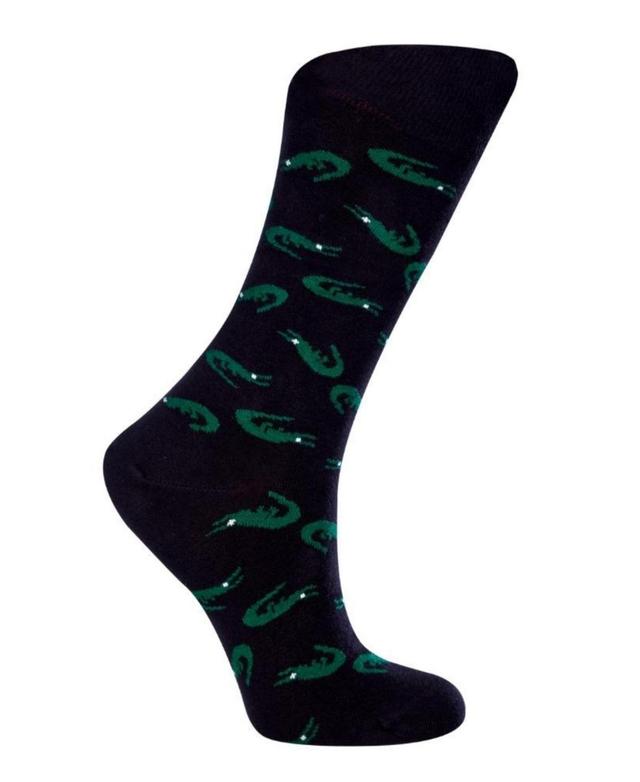 Love Sock Company Womens Alligator W-Cotton Novelty Crew Socks with Seamless Toe Design, Pack of 1 Product Image