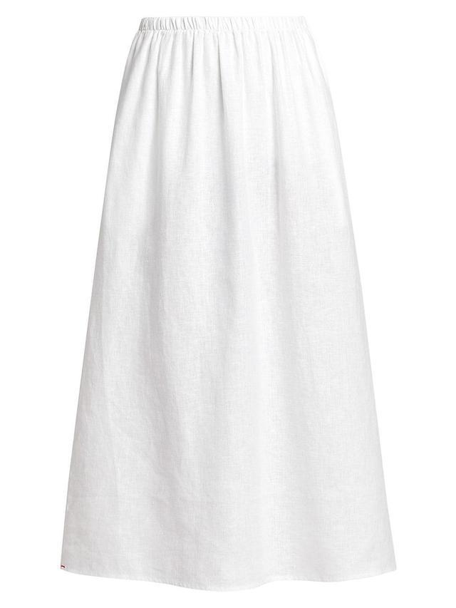 Womens Loretta Cotton A-Line Midi-Skirt Product Image