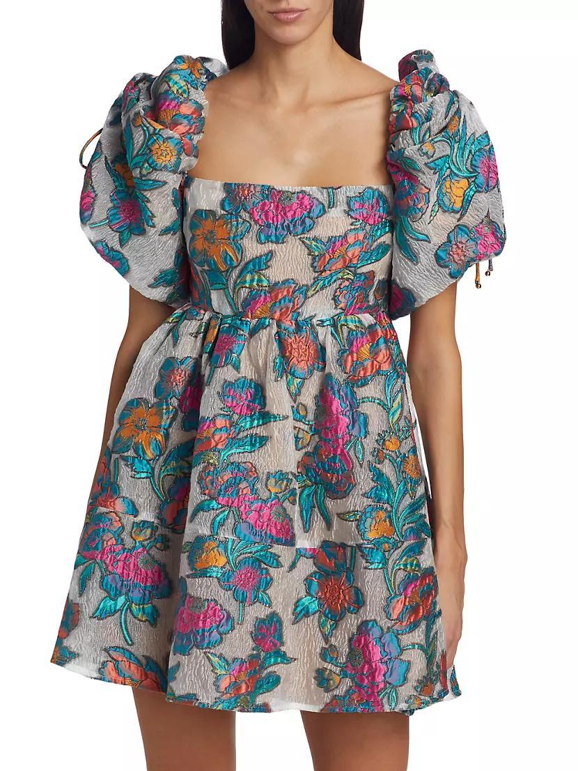 Vespera Floral Jacquard Minidress Product Image