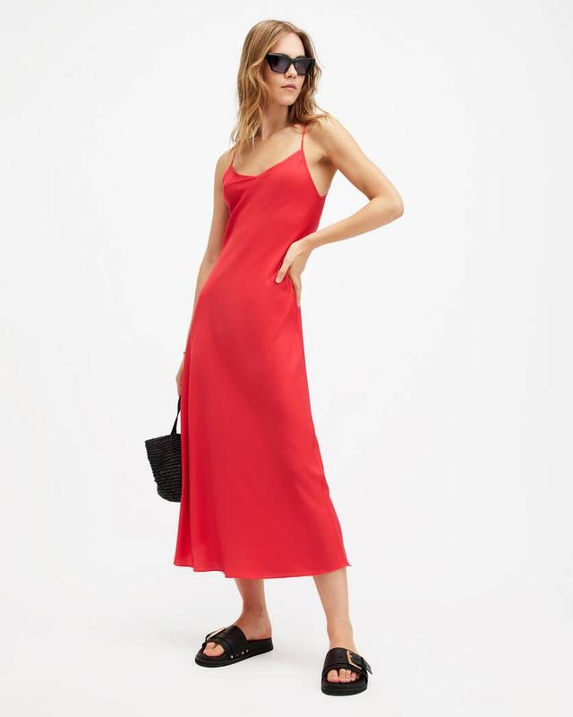 Bryony V-Neck Midi Slip Dress Product Image