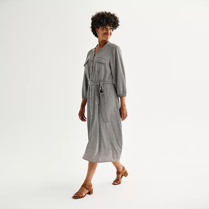 Womens Croft & Barrow Y-Neck Maxi Shirtdress product image