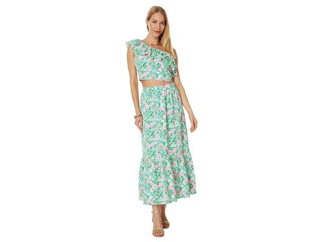 Lilly Pulitzer Kasida Ruffle Set (Botanical Just Wing It) Women's Clothing Product Image