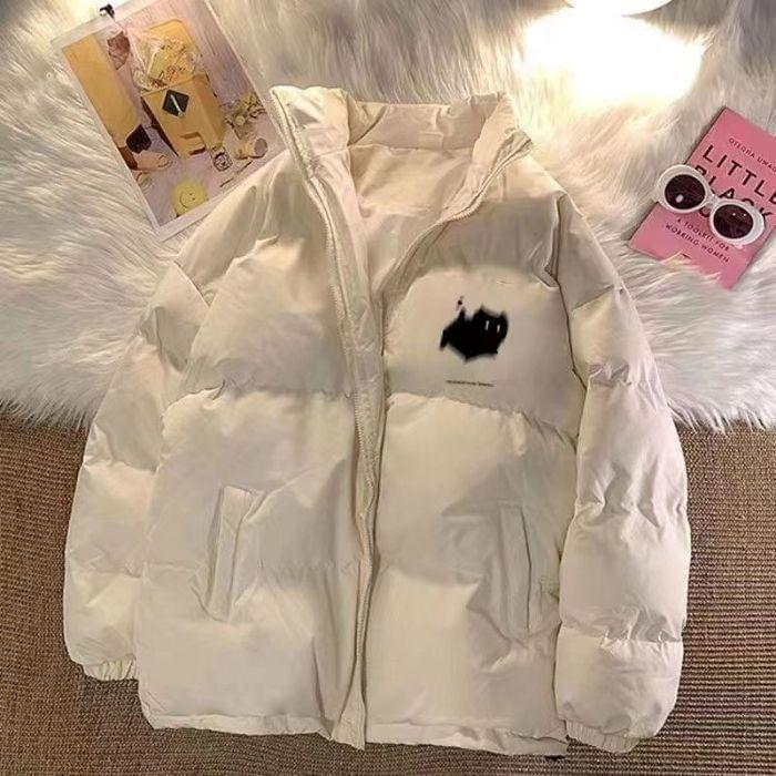 Cat Print Zip Puffer Jacket Product Image