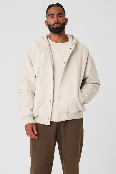 Select Hooded Bomber Jacket - Bone Male Product Image