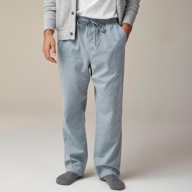 Pajama pant in cotton poplin herringbone Product Image