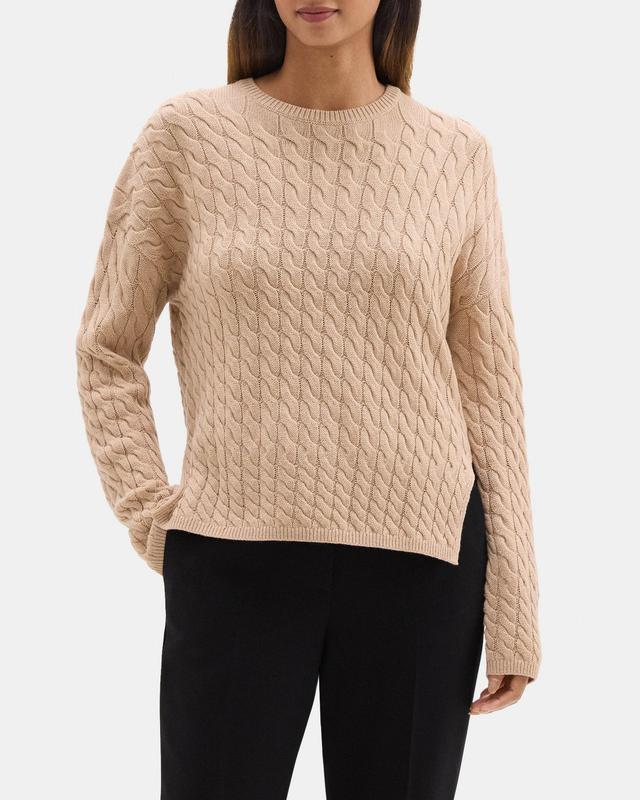 Cable Knit Sweater in Wool-Cashmere Blend Product Image