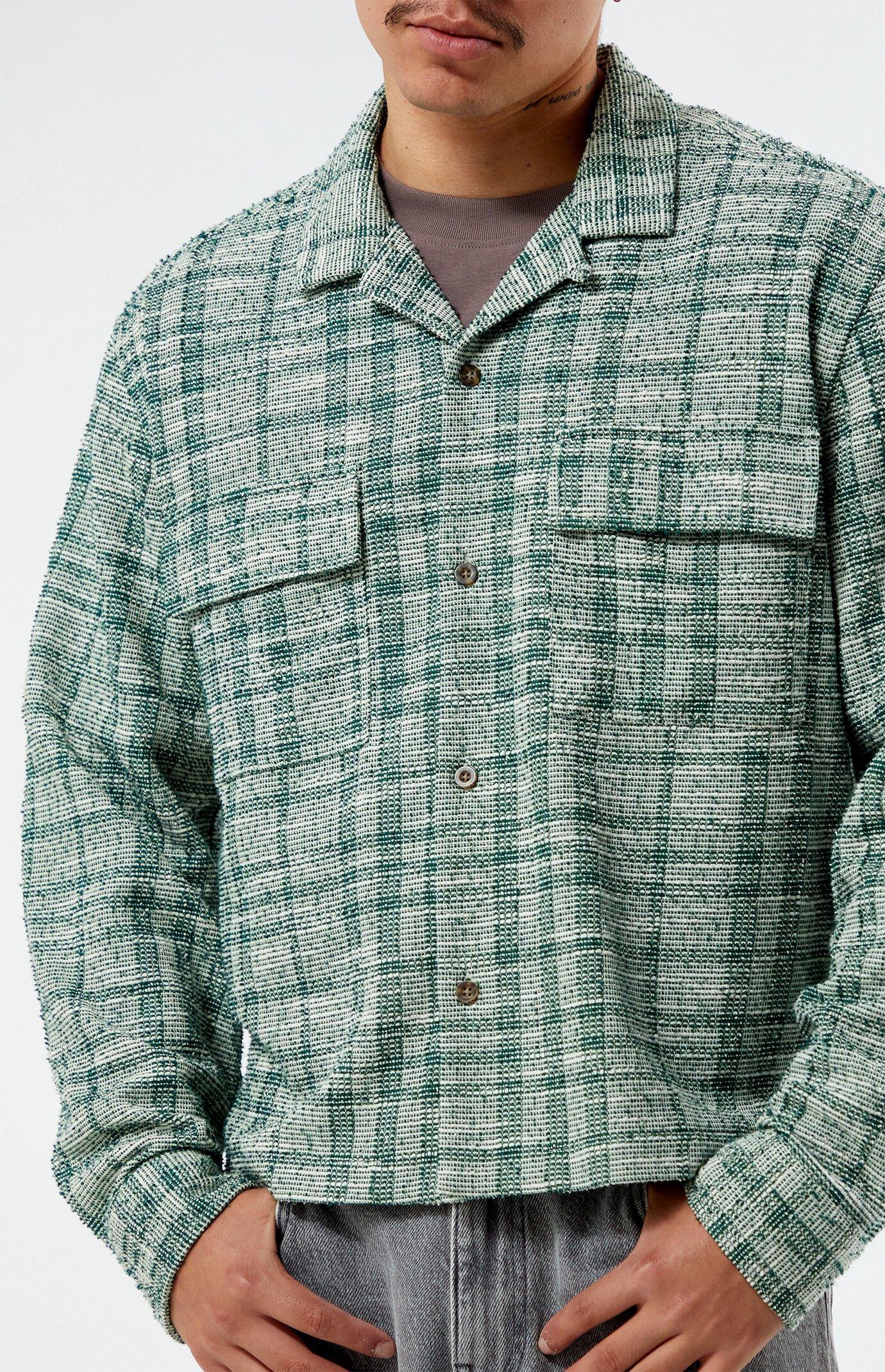 Men's Plaid Long Sleeve Camp Shirt Product Image