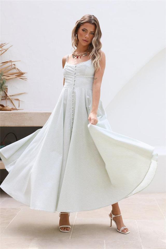 Rising Moon Maxi Dress Green Product Image