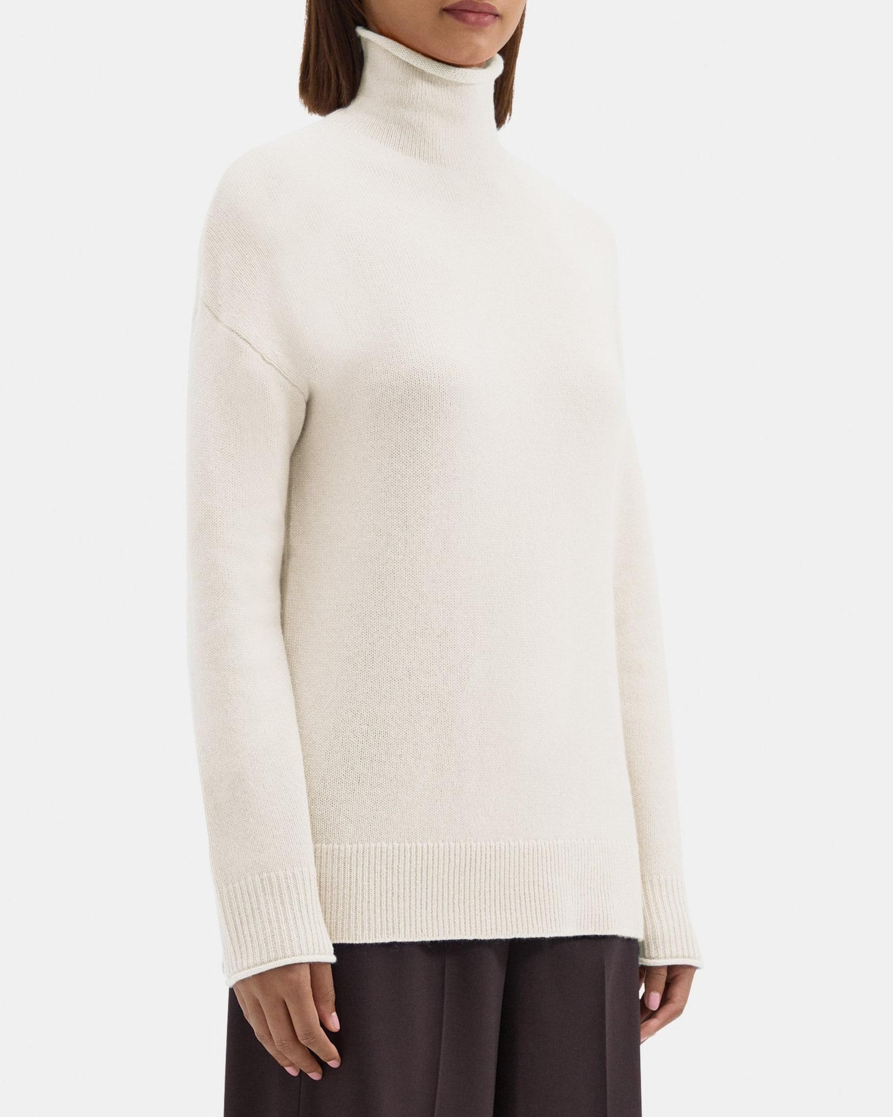 Slouchy Turtleneck Sweater in Cashmere Product Image