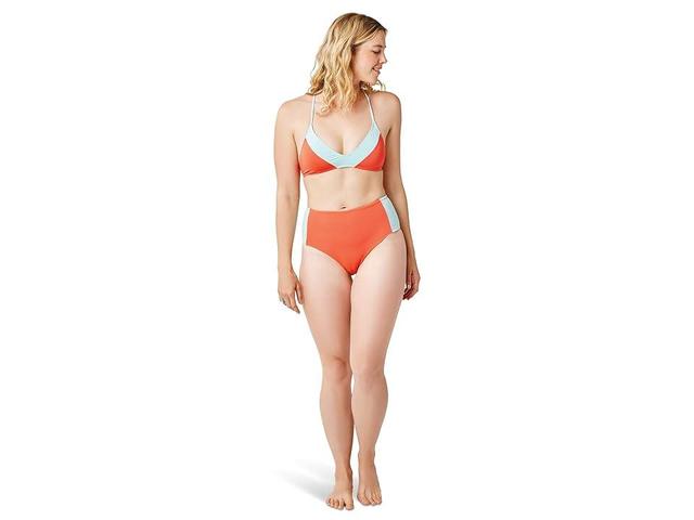 Carve Designs Tamarindo Color-Block Top (Sunset/Seaglass) Women's Swimwear Product Image