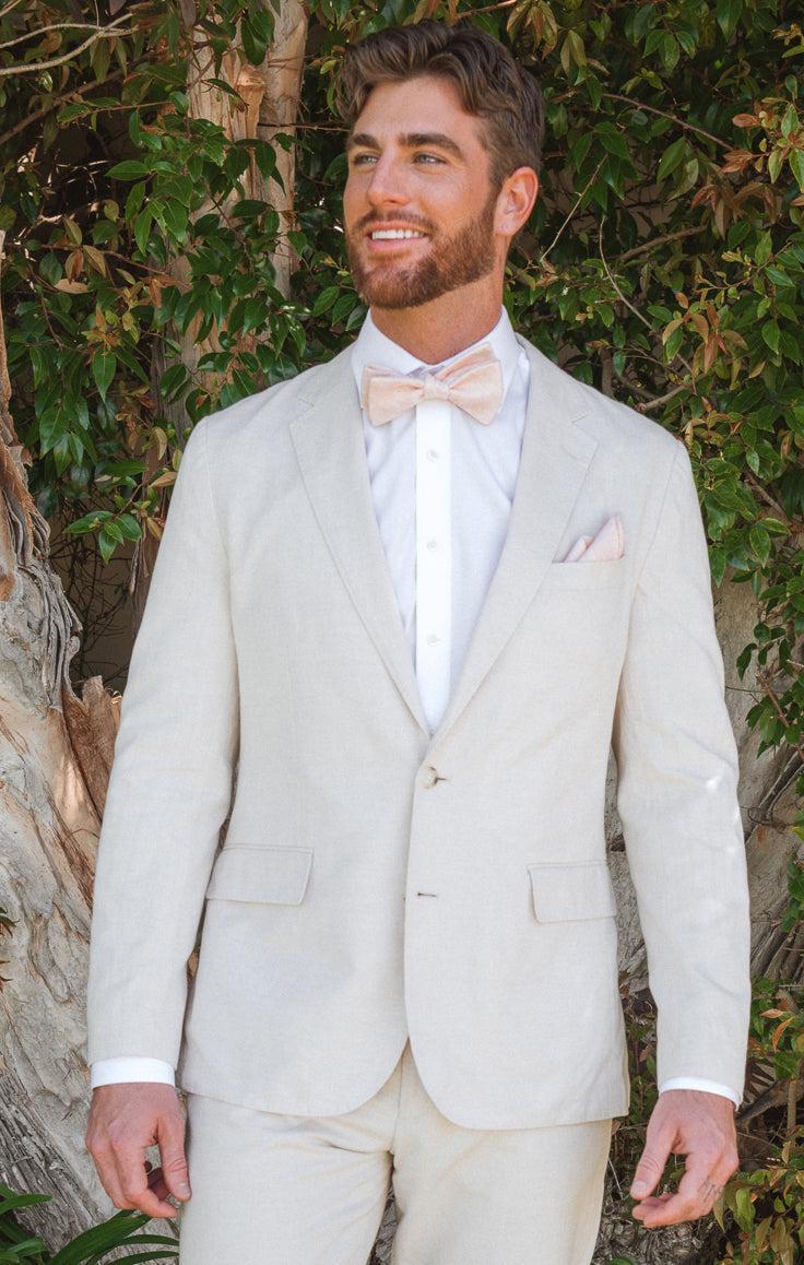 Josh Bow Tie ~ Dusty Blush Linen Product Image