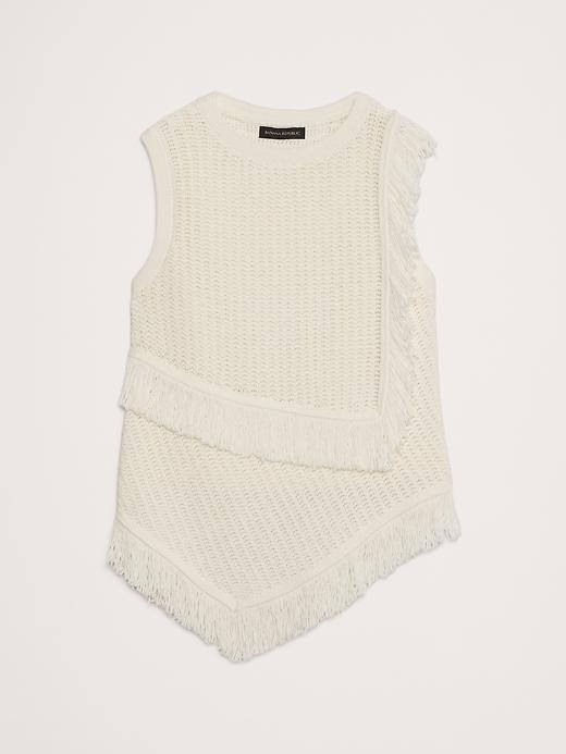 Cotton Fringe Sweater Tank Product Image