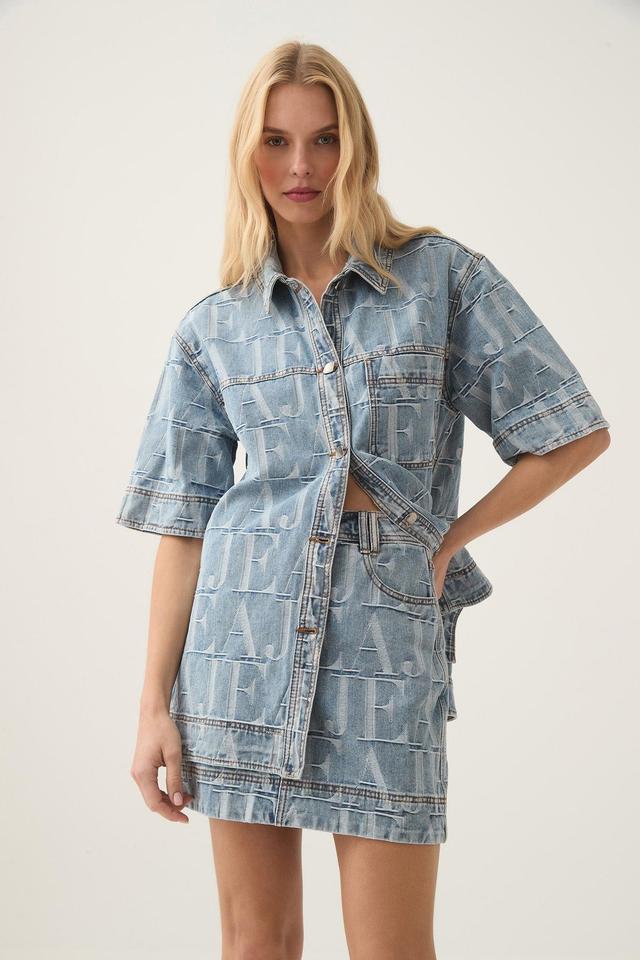 Nostalgia Jacquard Denim Shirt Product Image