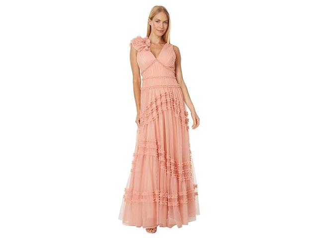 BCBGMAXAZRIA Long Evening Dress (Sunset) Women's Clothing Product Image