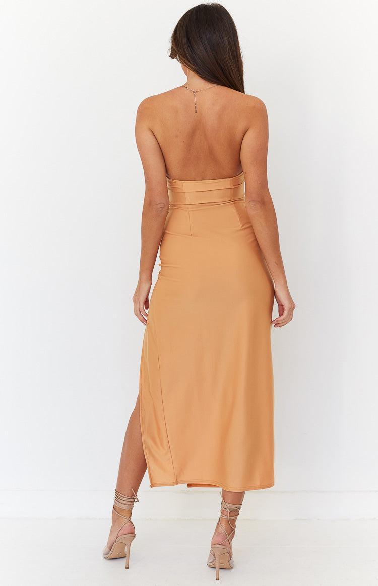 Willow Orange Midi Dress Product Image