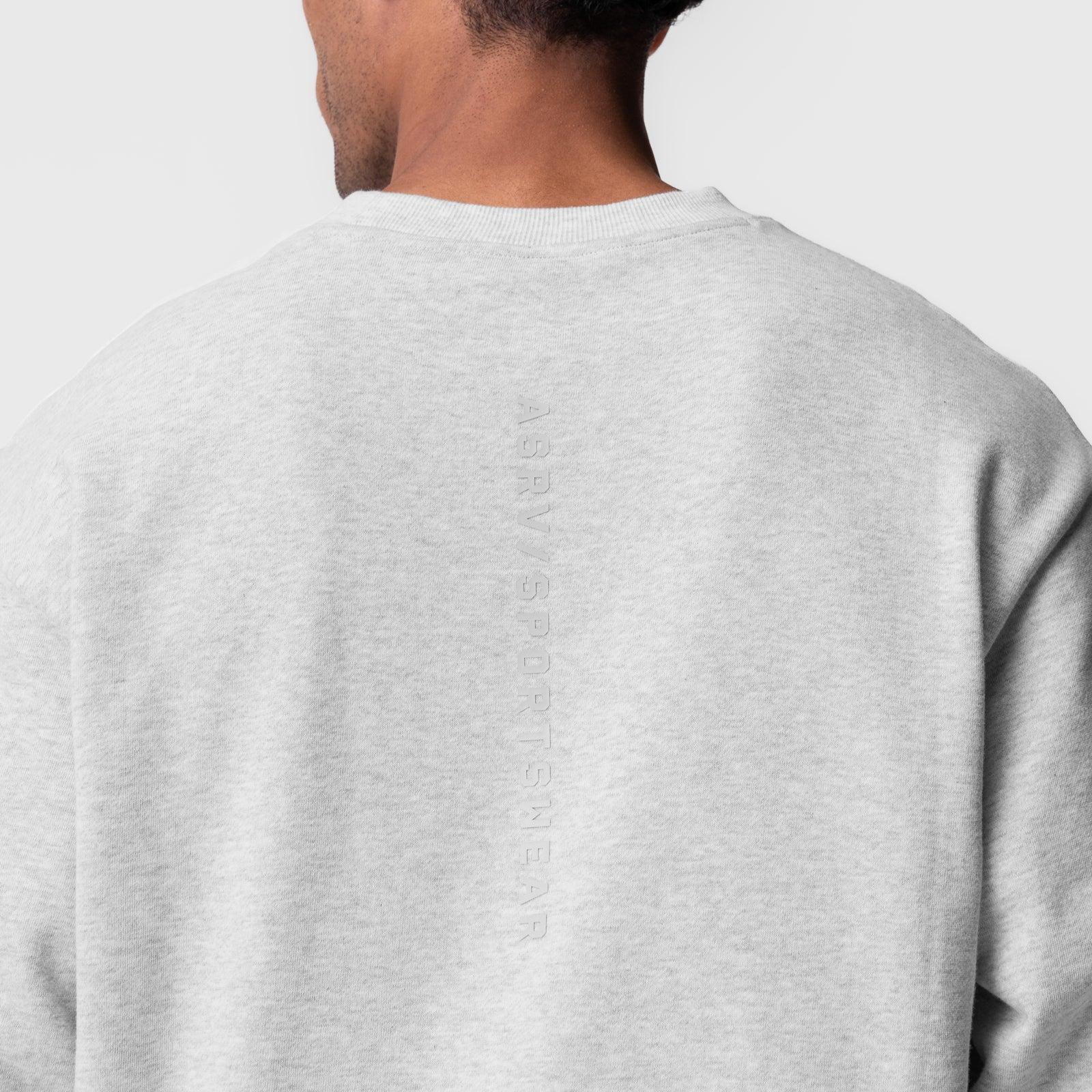 0984. Herringbone Terry Crewneck - Heather Grey Product Image