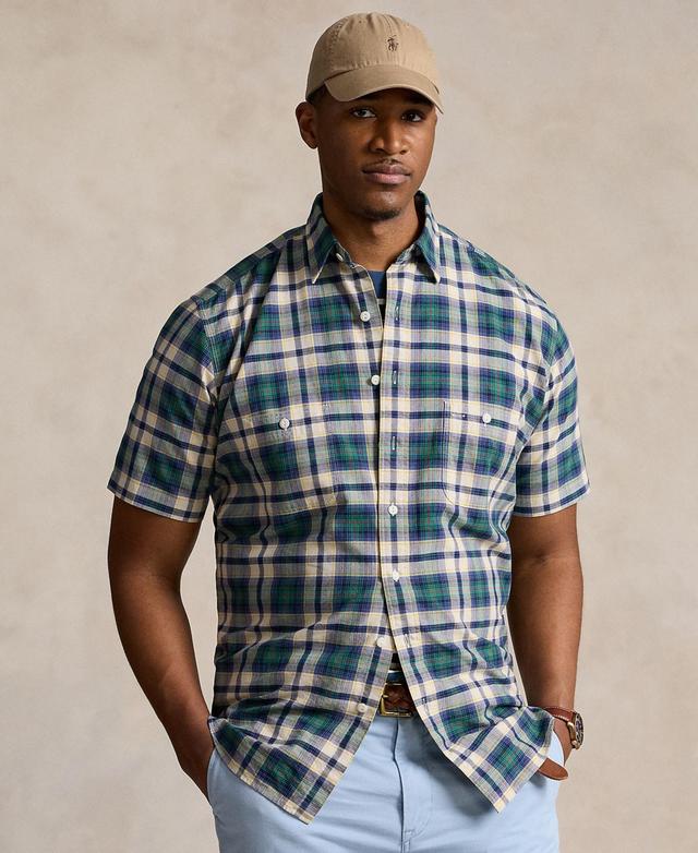 Polo Ralph Lauren Mens Big & Tall Plaid Oxford Workshirt Product Image