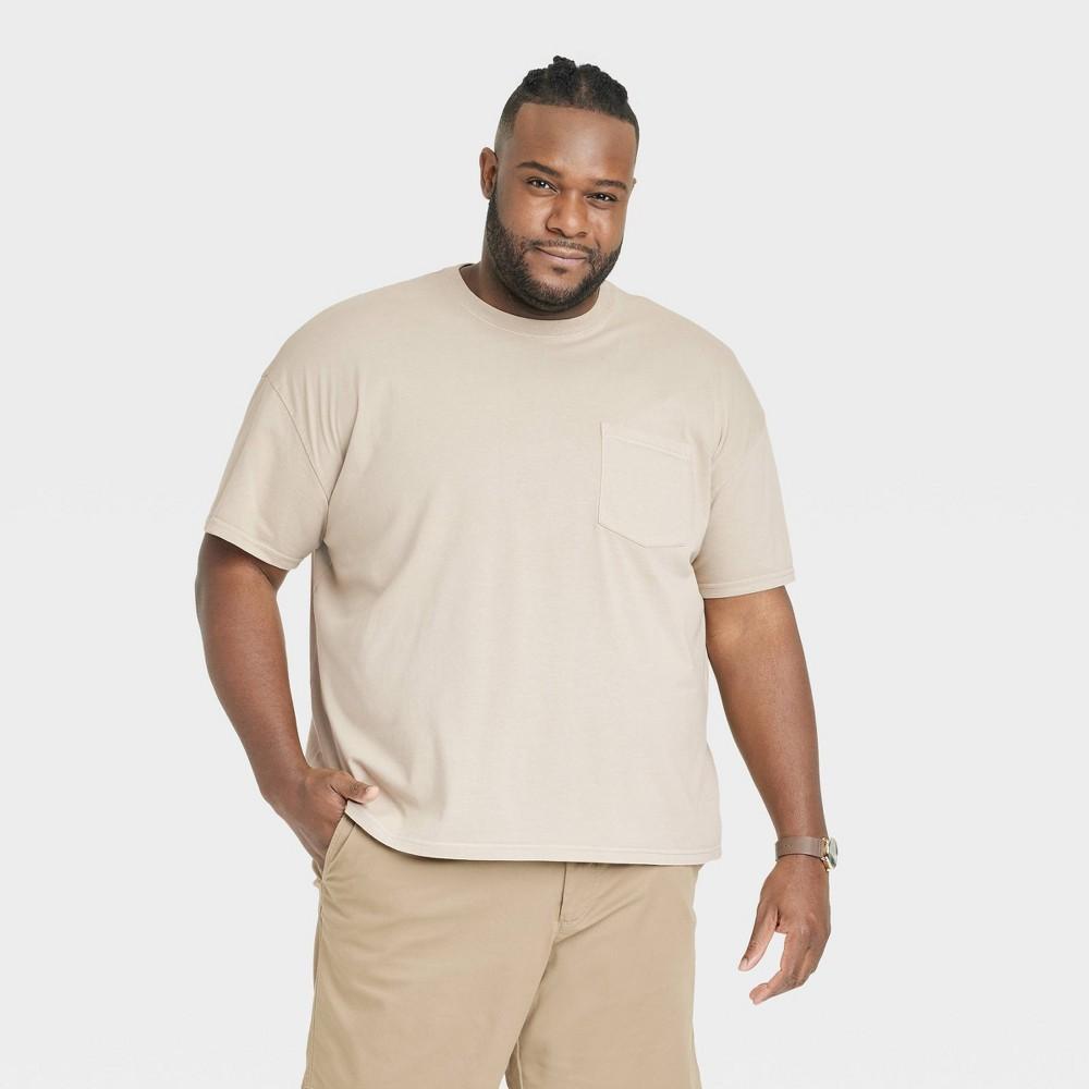 Mens Big & Tall Heavyweight Short Sleeve T-Shirt - Goodfellow & Co Dark Tan XXLT Product Image