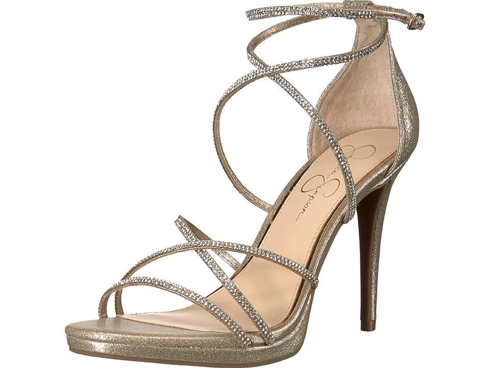 Jessica Simpson Jaeya Metallic Rhinestone Strappy Dress Sandals Product Image