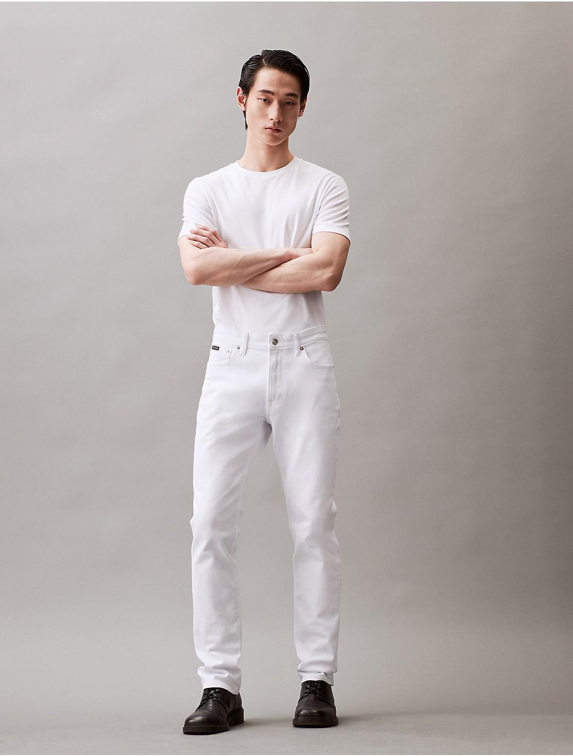 Calvin Klein Mens Slim Fit Jean - White - 34W x 34L Product Image