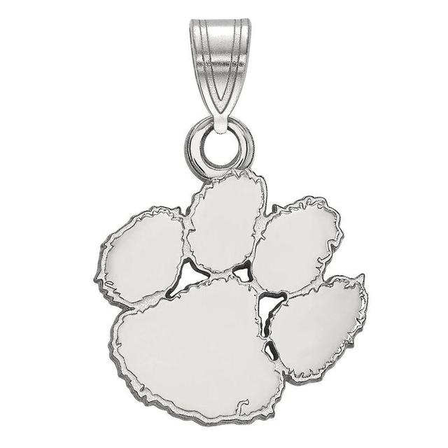 LogoArt 14k White Gold Clemson Tigers Small Pendant, Womens 14k Whgold Product Image