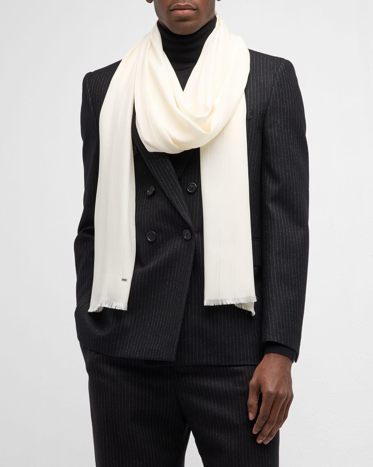 Men's YSL Striped Smoking Scarf  Product Image