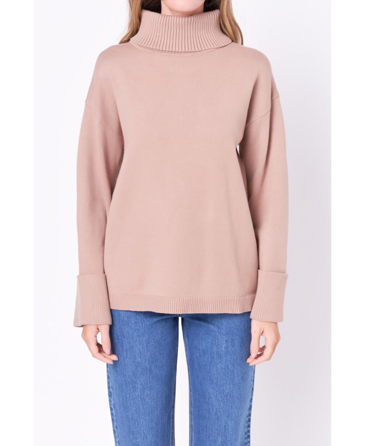 English Factory Womens Turtle Neck Sweater Product Image