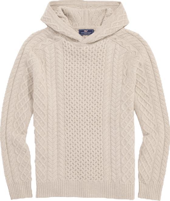 Cable-Knit Hoodie Product Image