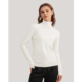 Pure Cashmere Turtleneck Sweater For Women Product Image