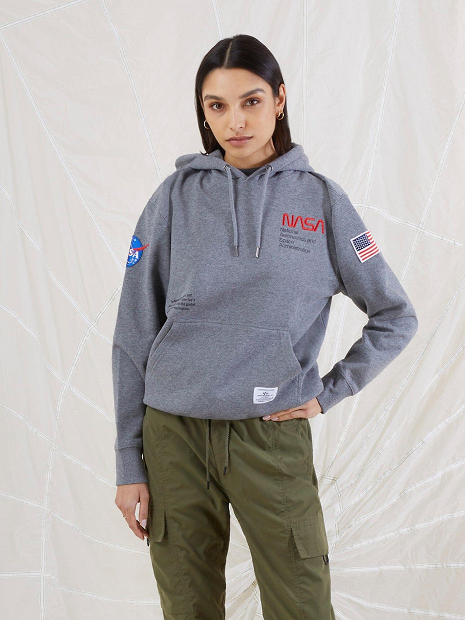 NASA WORM LOGO HOODIE (CHARCOAL) Product Image