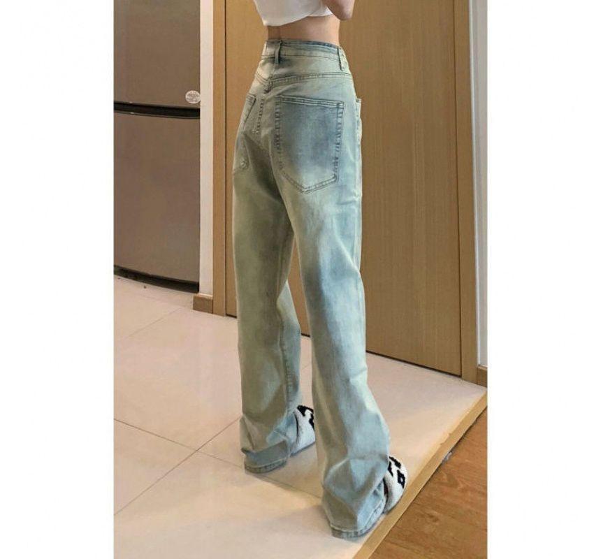 Mid Waist Washed Loose Fit Jeans product image