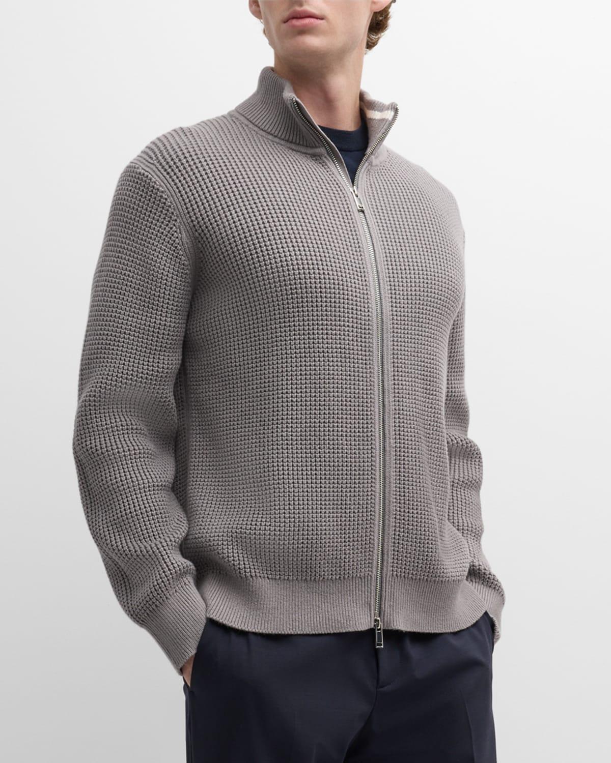 Mens Gary Cashton Full-Zip Knit Sweater product image